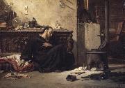 Elihu Vedder The Dead Alchemist Sweden oil painting artist